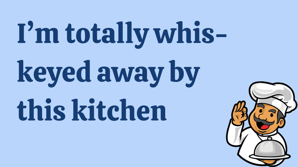 I’m totally whis-keyed away by this kitchen.