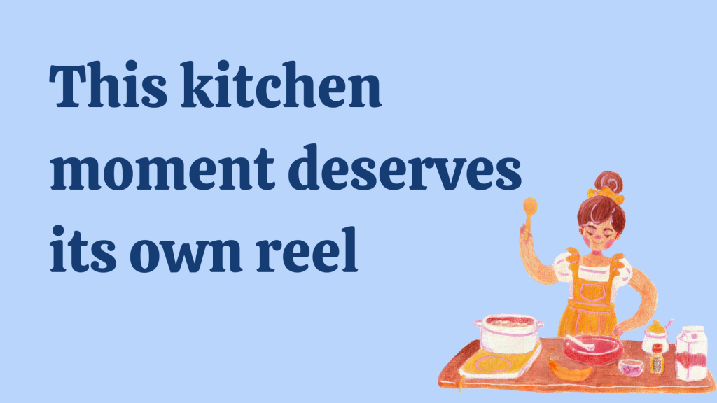 This kitchen moment deserves its own reel.